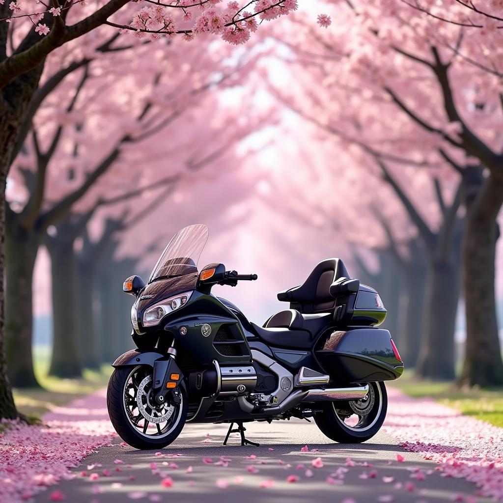 2019 Goldwing Tour amidst cherry blossoms