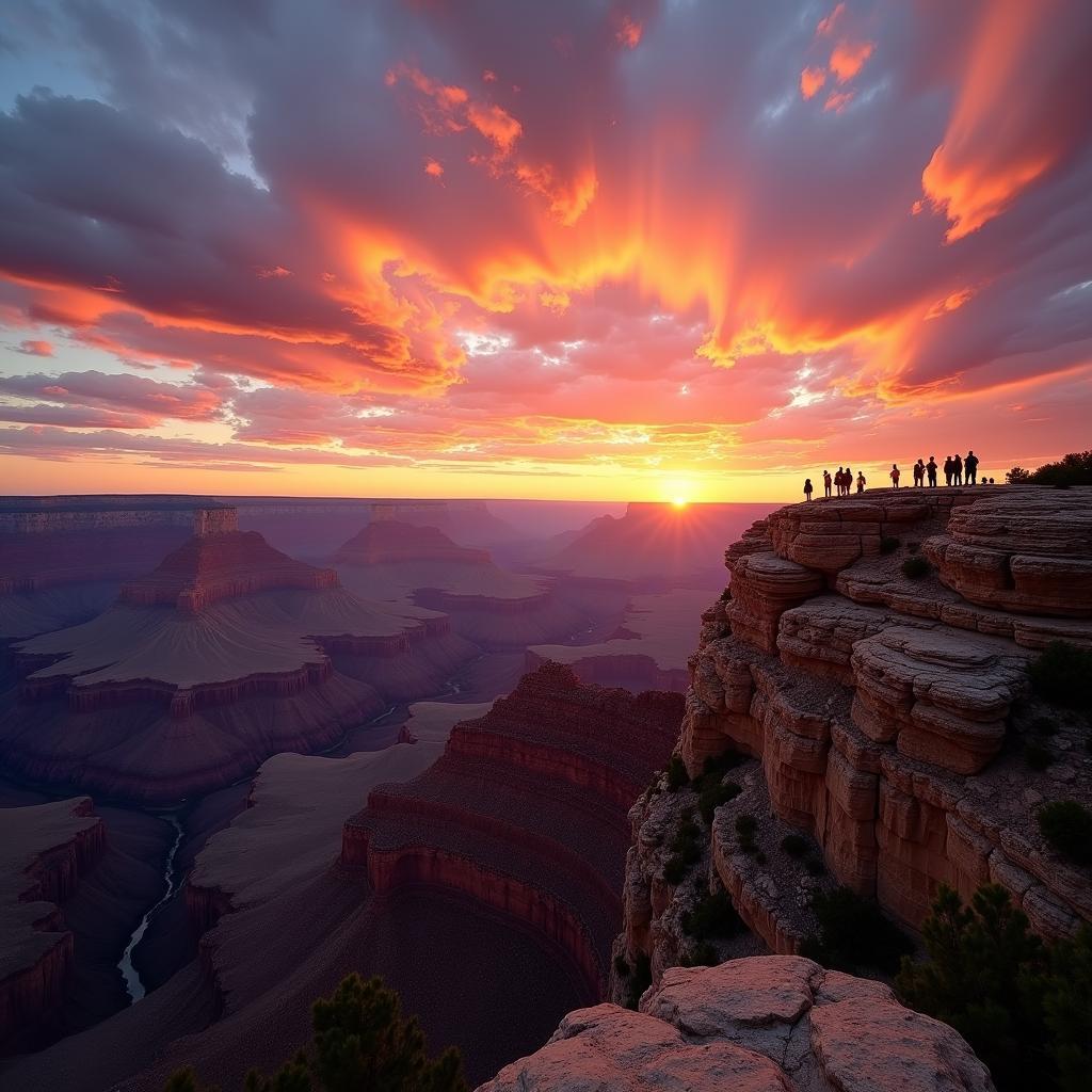 Sunset View from the Grand Canyon South Rim