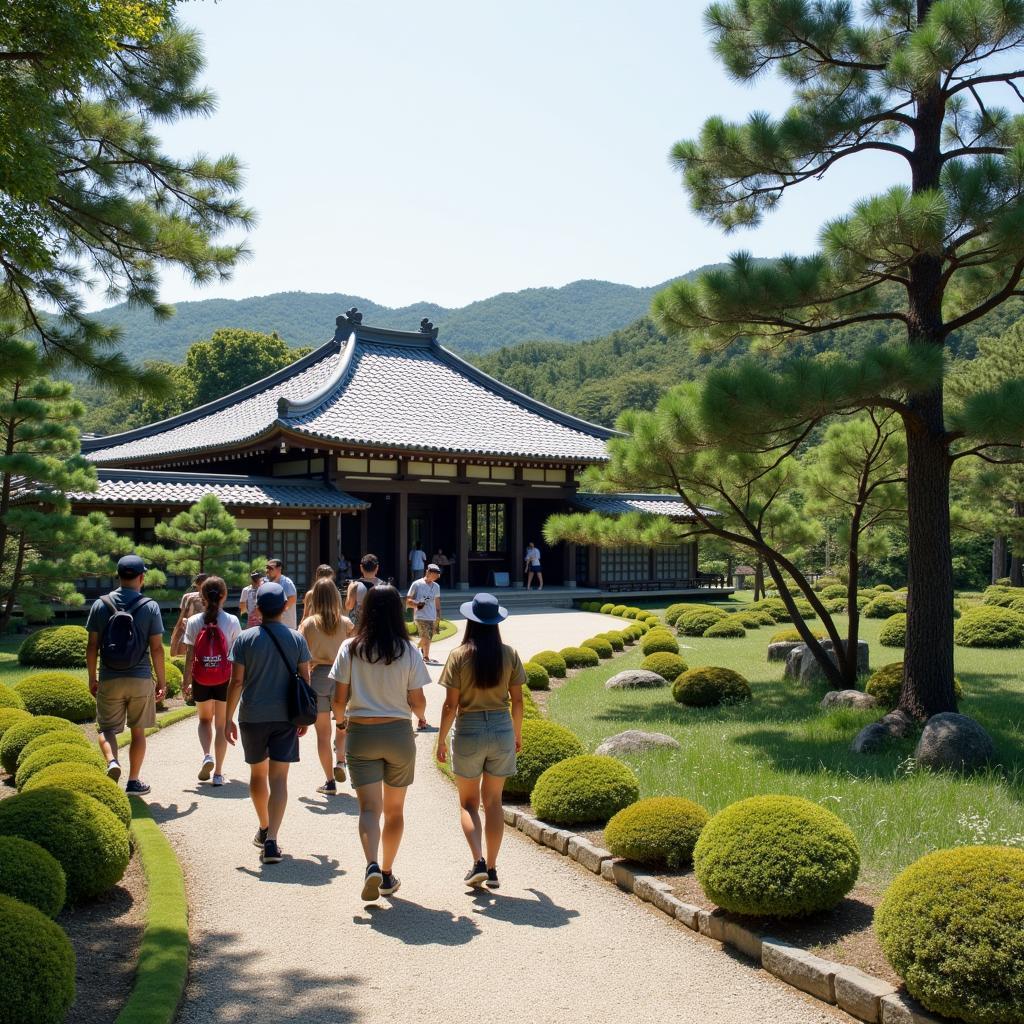 Guided Tour Through a Japanese Villa Park