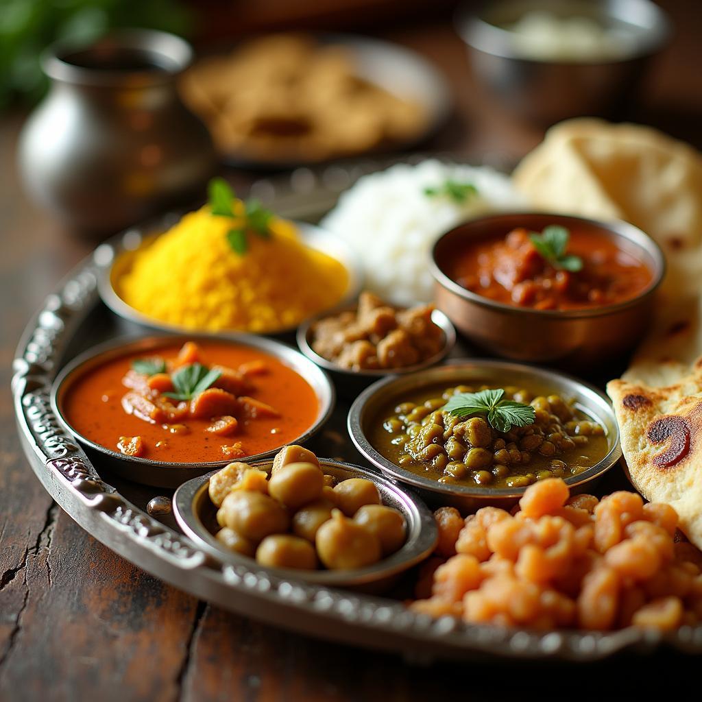 A delicious Gujarati thali in Somnath