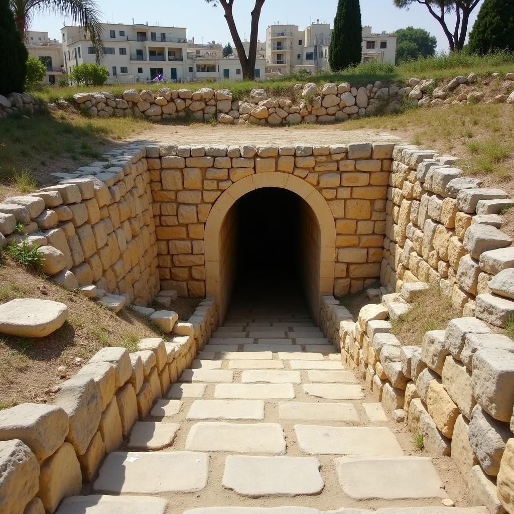 Entrance to Hezekiah's Tunnel in City of David