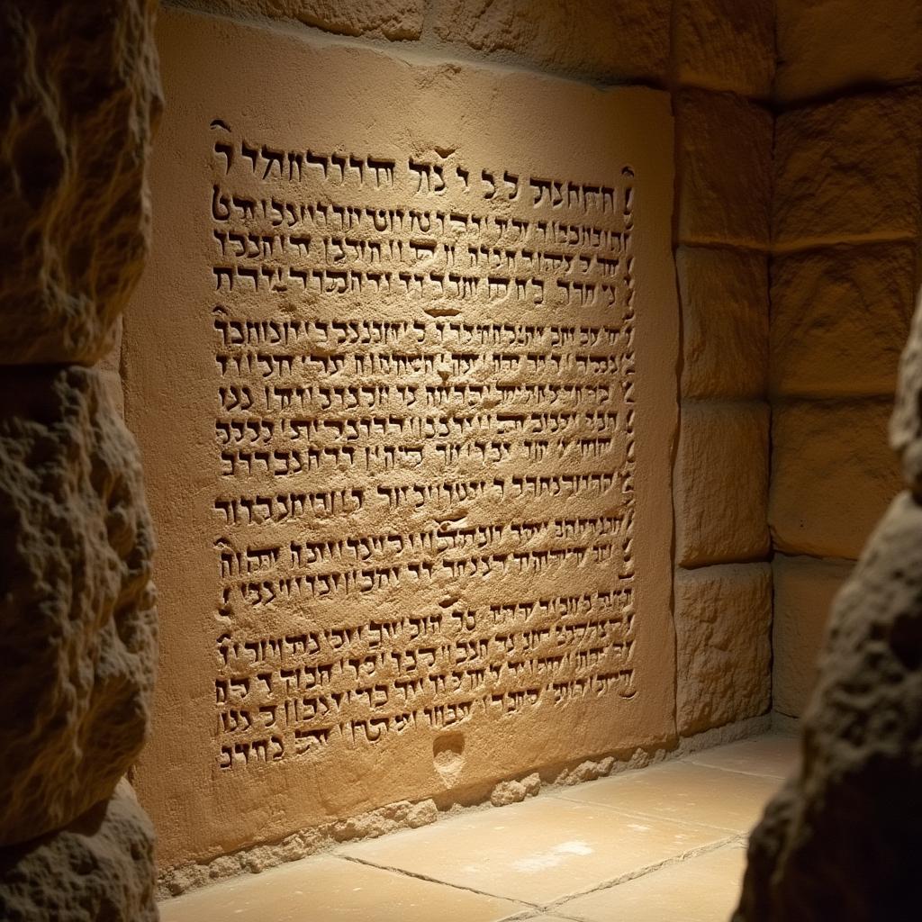 Siloam Inscription in Hezekiah's Tunnel