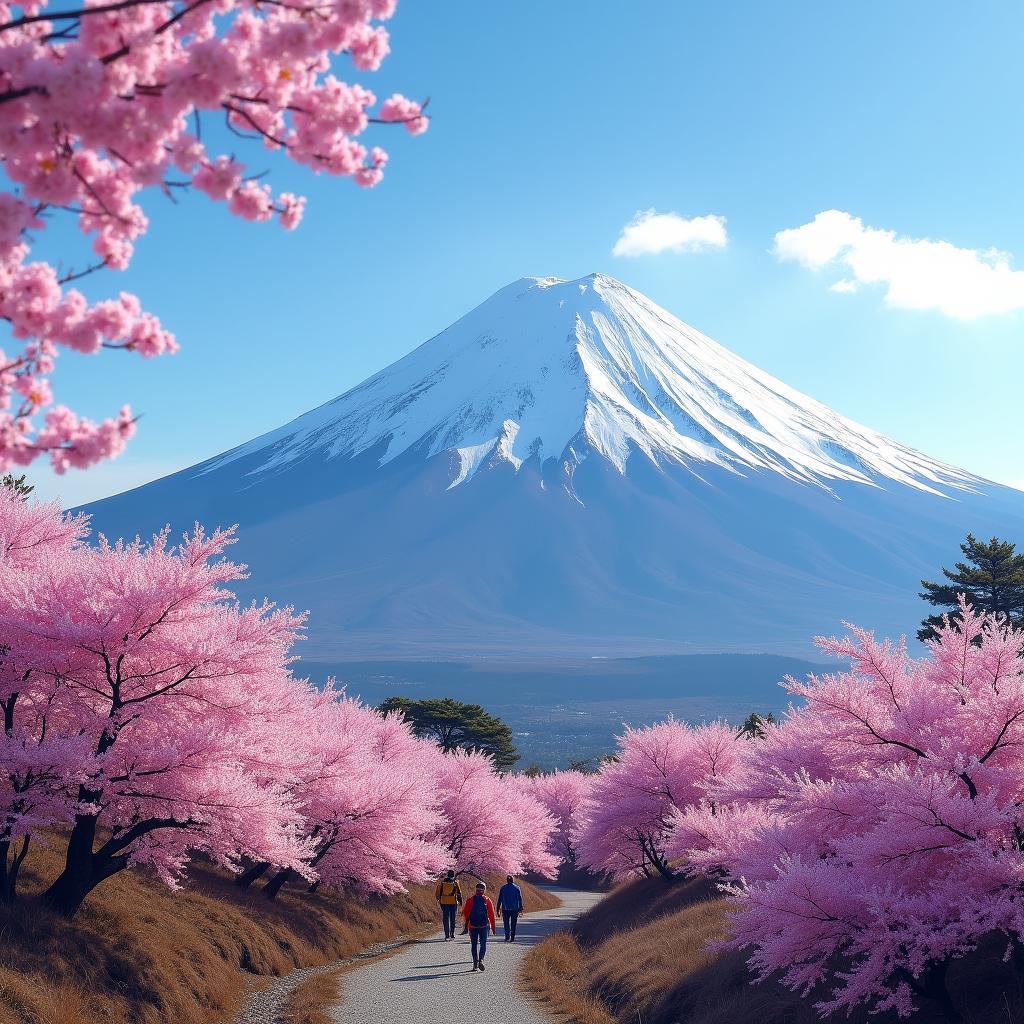 Hiking Mount Fuji during Cherry Blossom Season