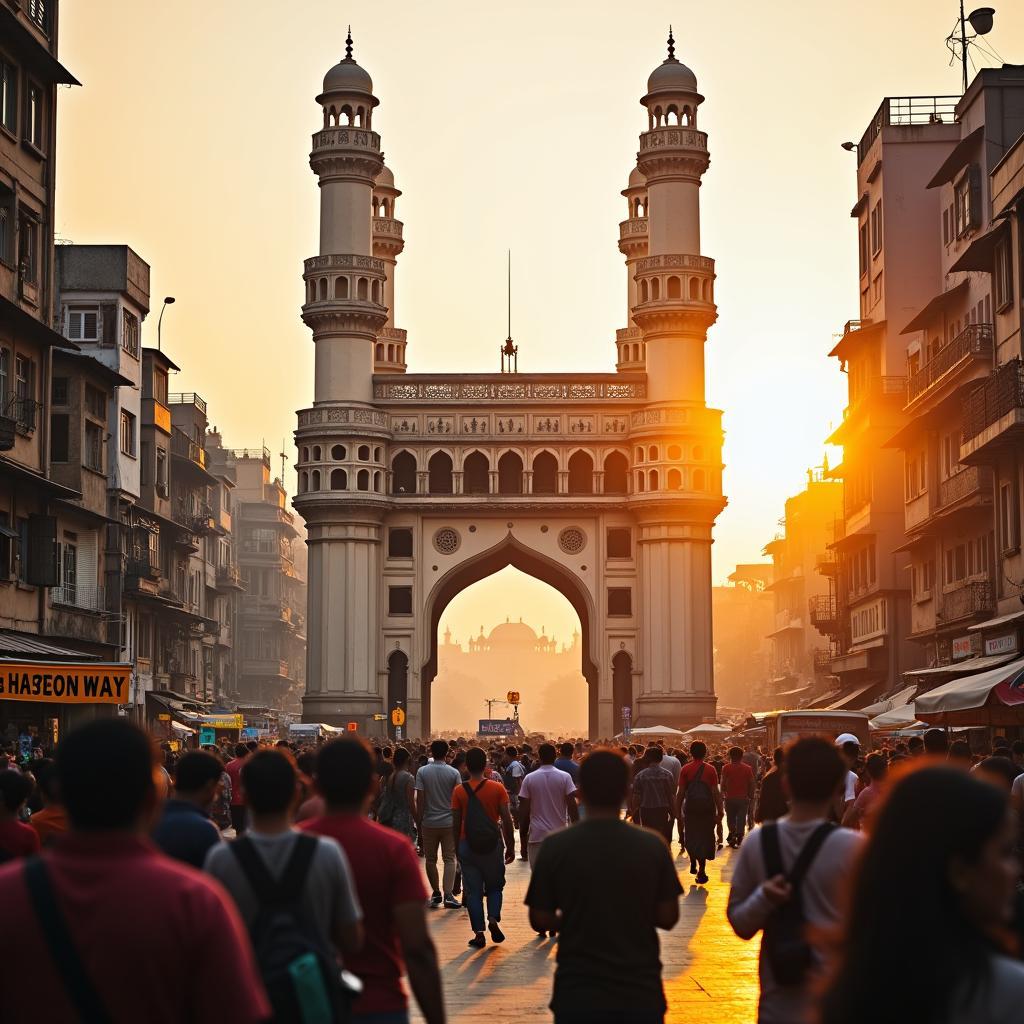 Charminar during a Hyderabad city tour