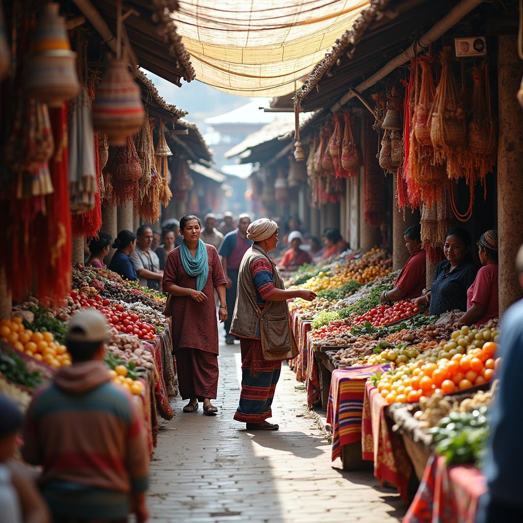 A vibrant local market in India, highlighting the importance of respecting local customs during divine India tours.