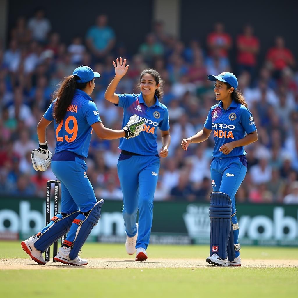 India Women's Cricket Team in action during the England tour in 2022