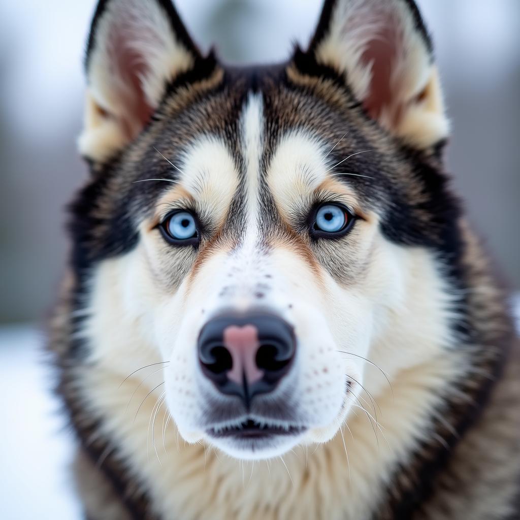 Close-up of a sled dog in Jackson Hole