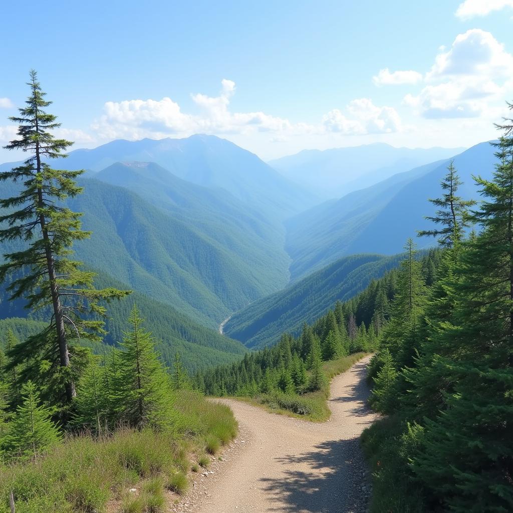 Hiking trails with breathtaking views of the Japanese Alps