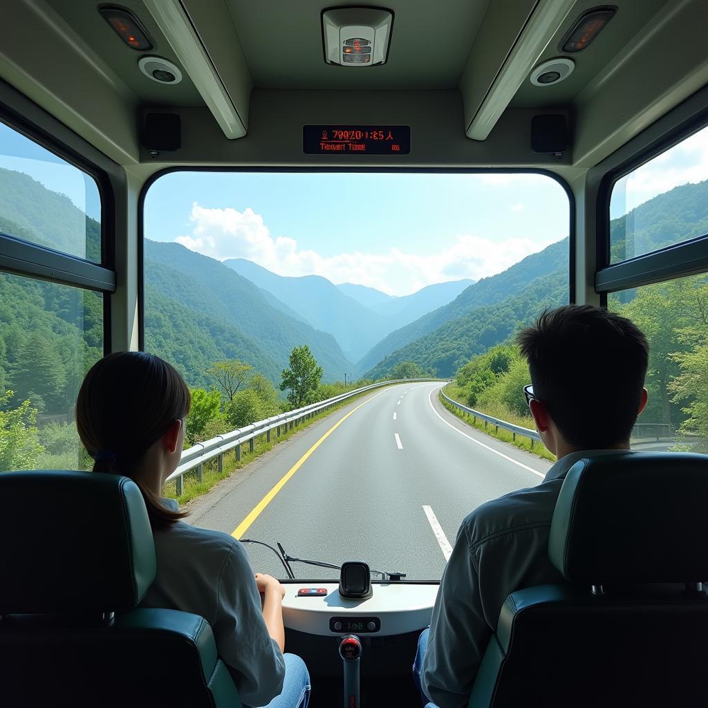 Scenic Route on a Japan Bus Tour