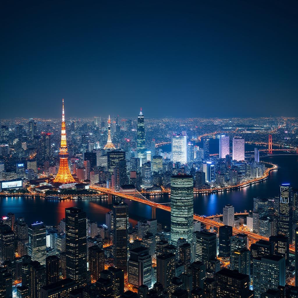 Japan Cityscape: Tokyo at Night