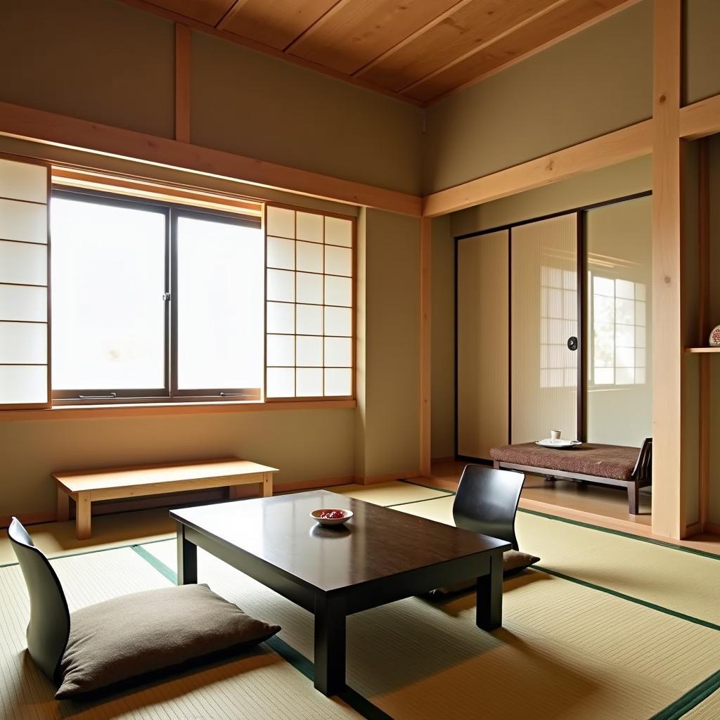 Traditional Japanese Ryokan Room