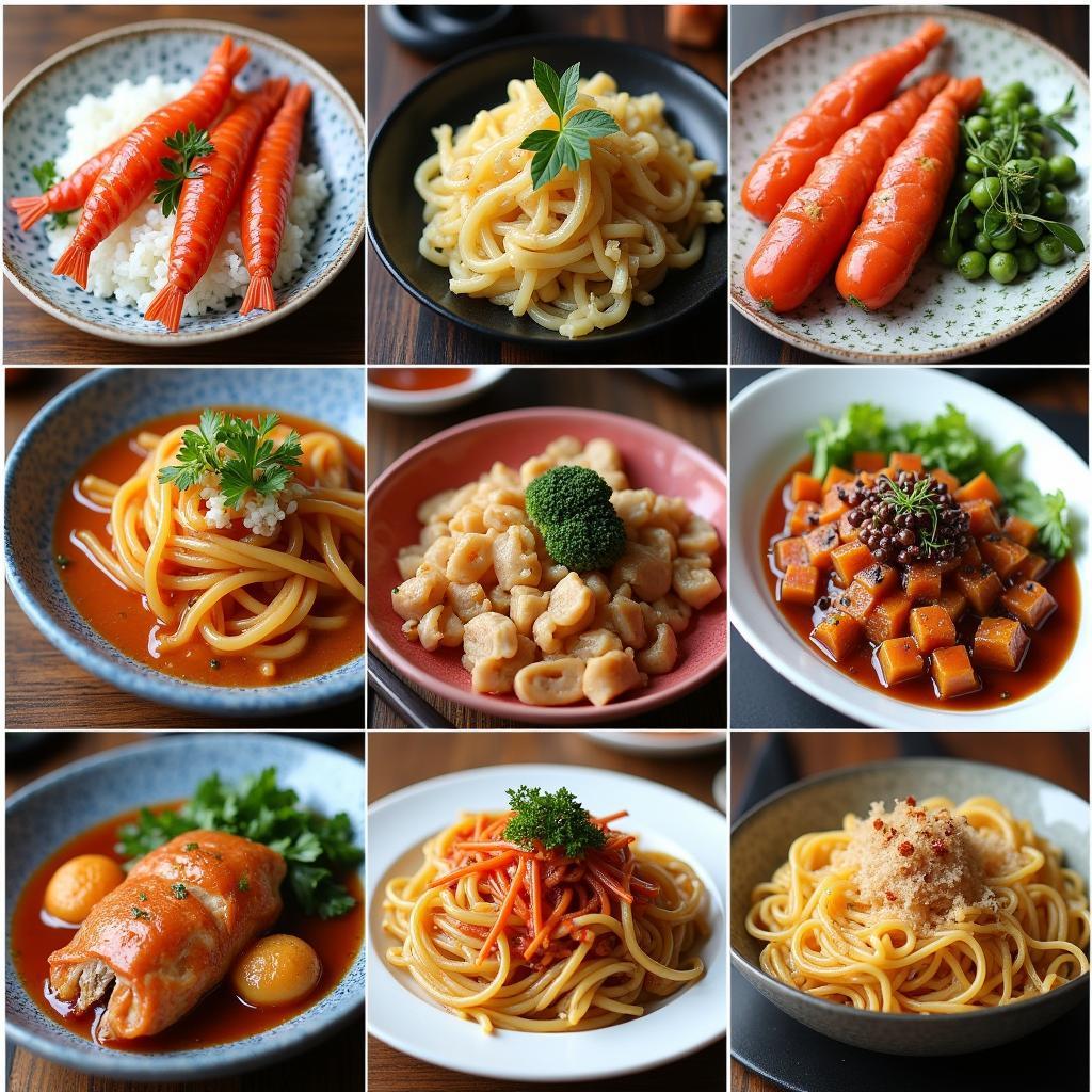 Variety of Japanese Regional Foods