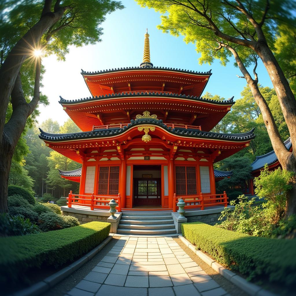 360 Degree GIF of a Traditional Japanese Temple