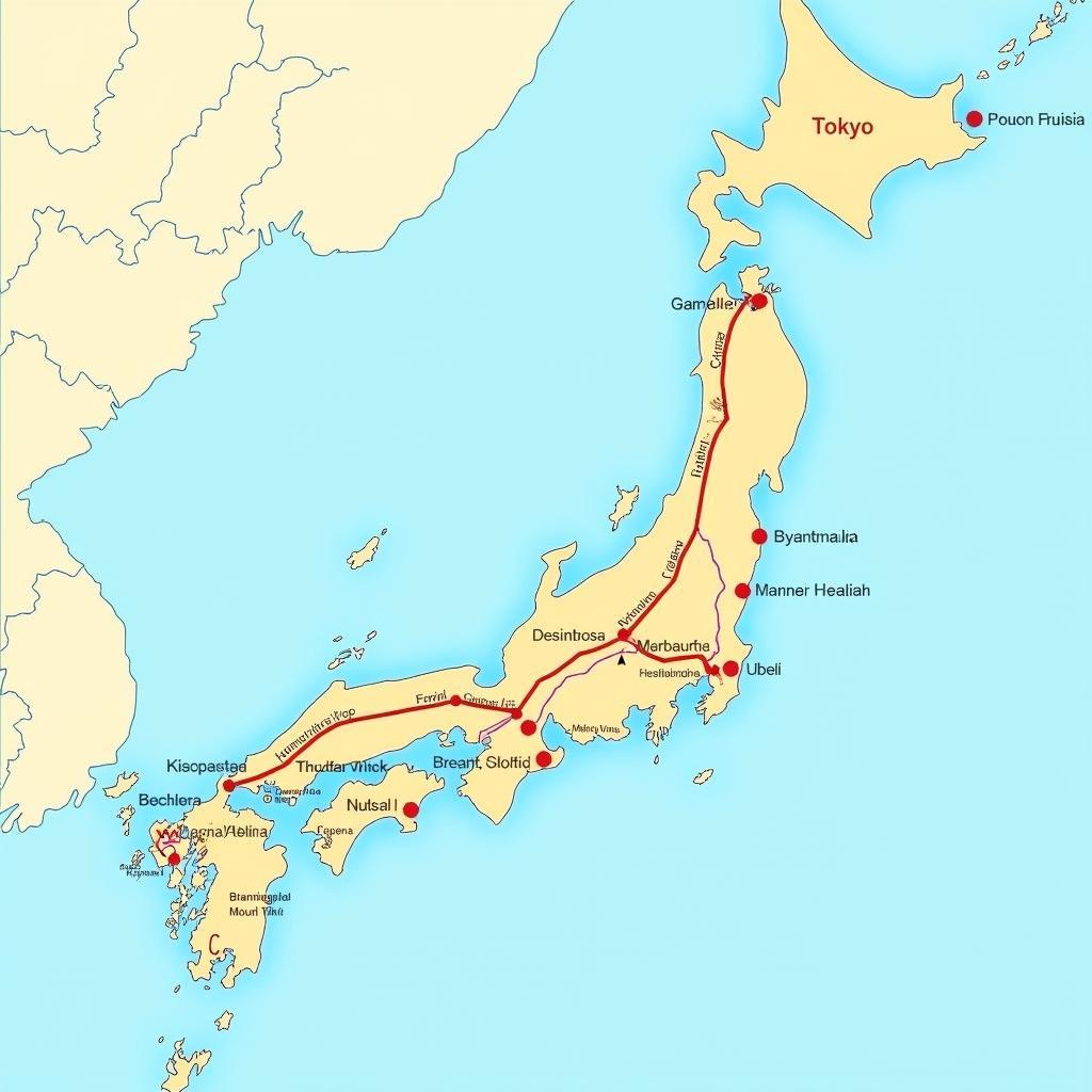 Japan Tour Bus Route Map