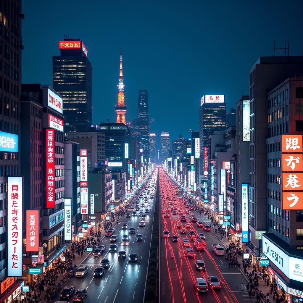 Tokyo Cityscape at Night