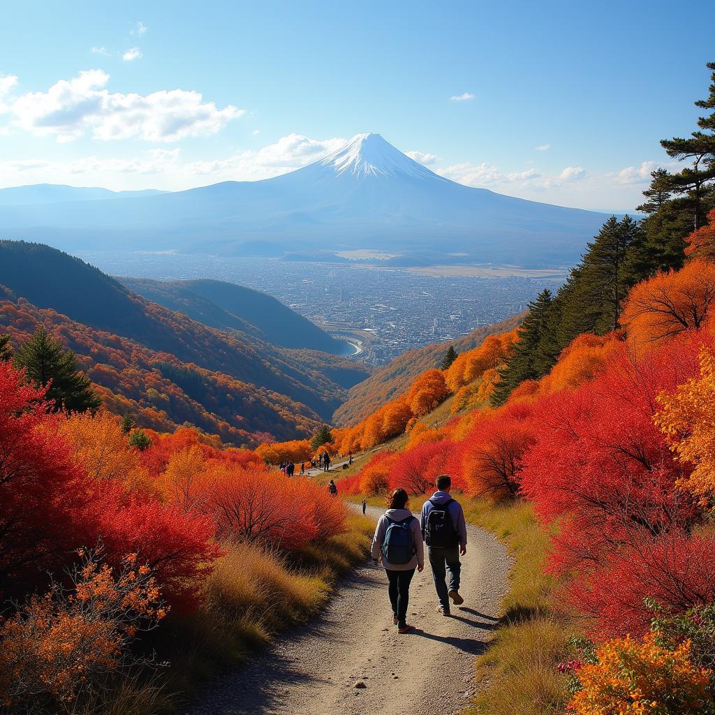 Stunning Japanese Autumn Foliage During a World Tour from Mumbai