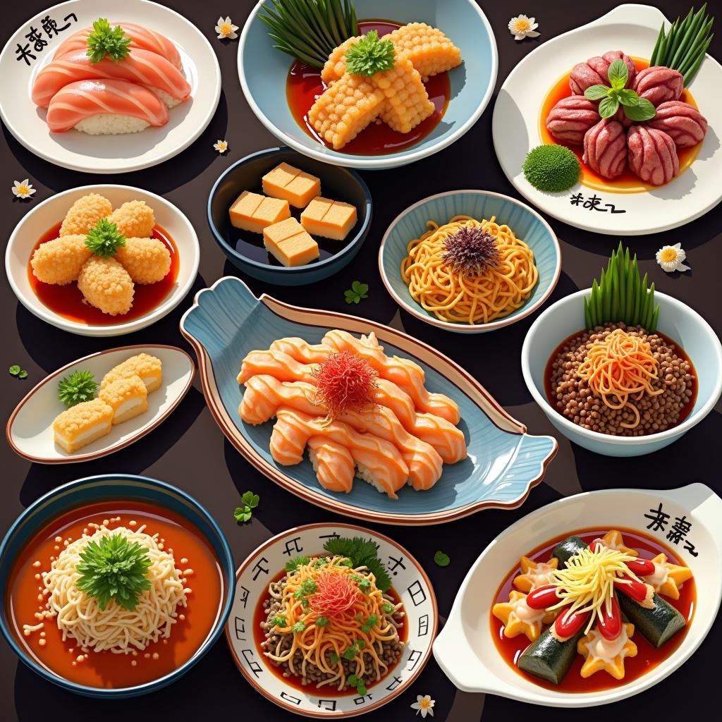 Variety of Japanese Cuisine