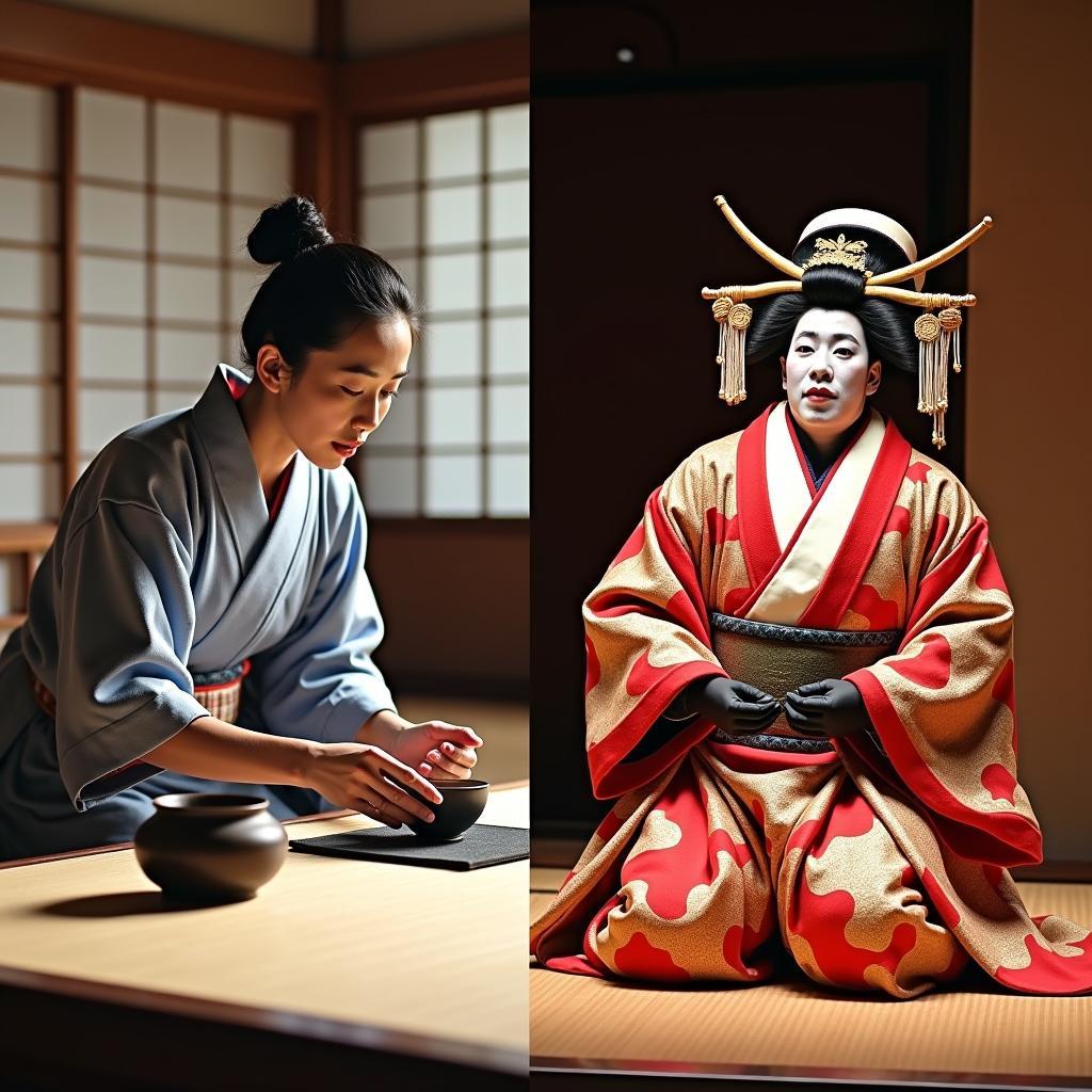 Experiencing Japanese Culture - Tea Ceremony and Kabuki Performance