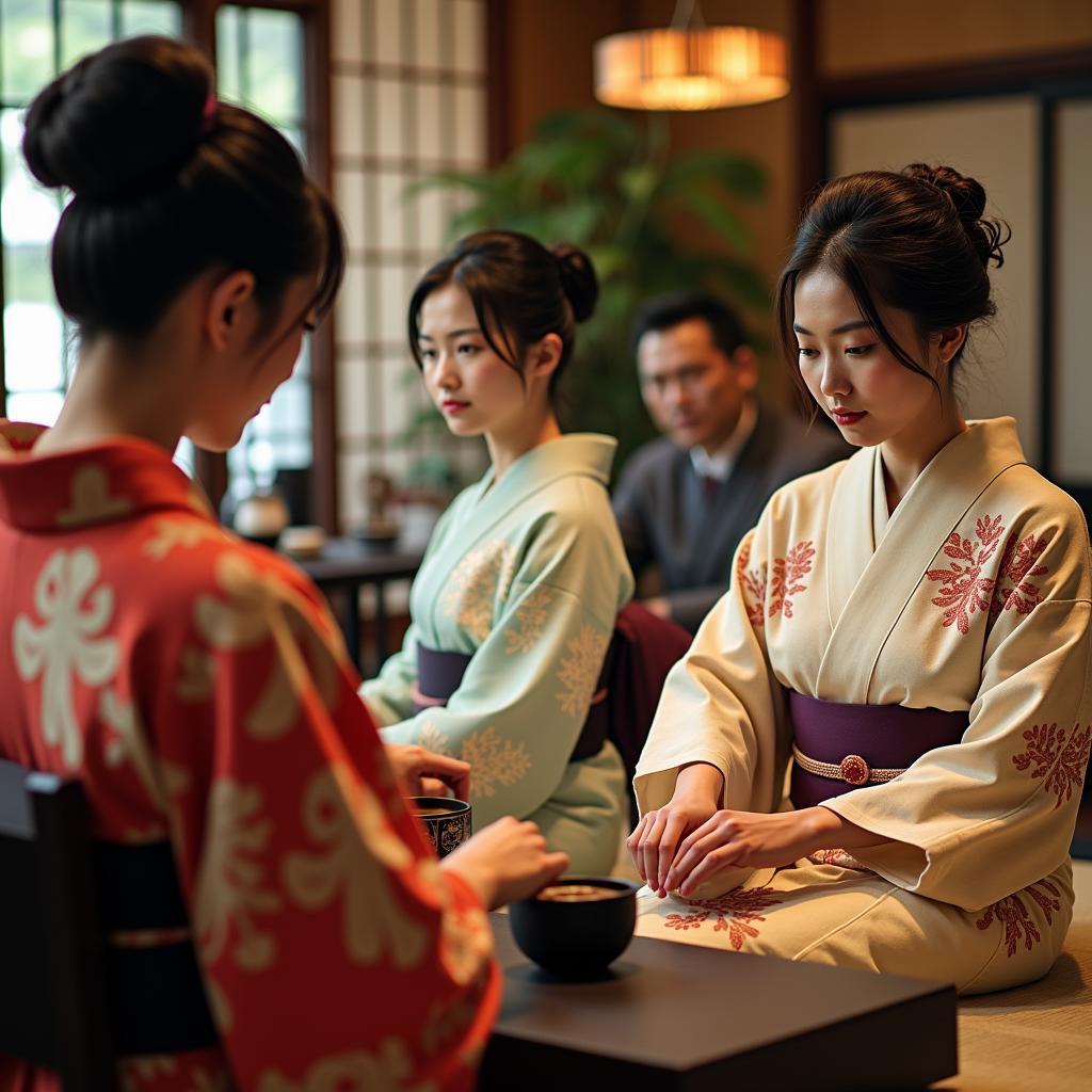 Japanese Tea Ceremony in Kimono