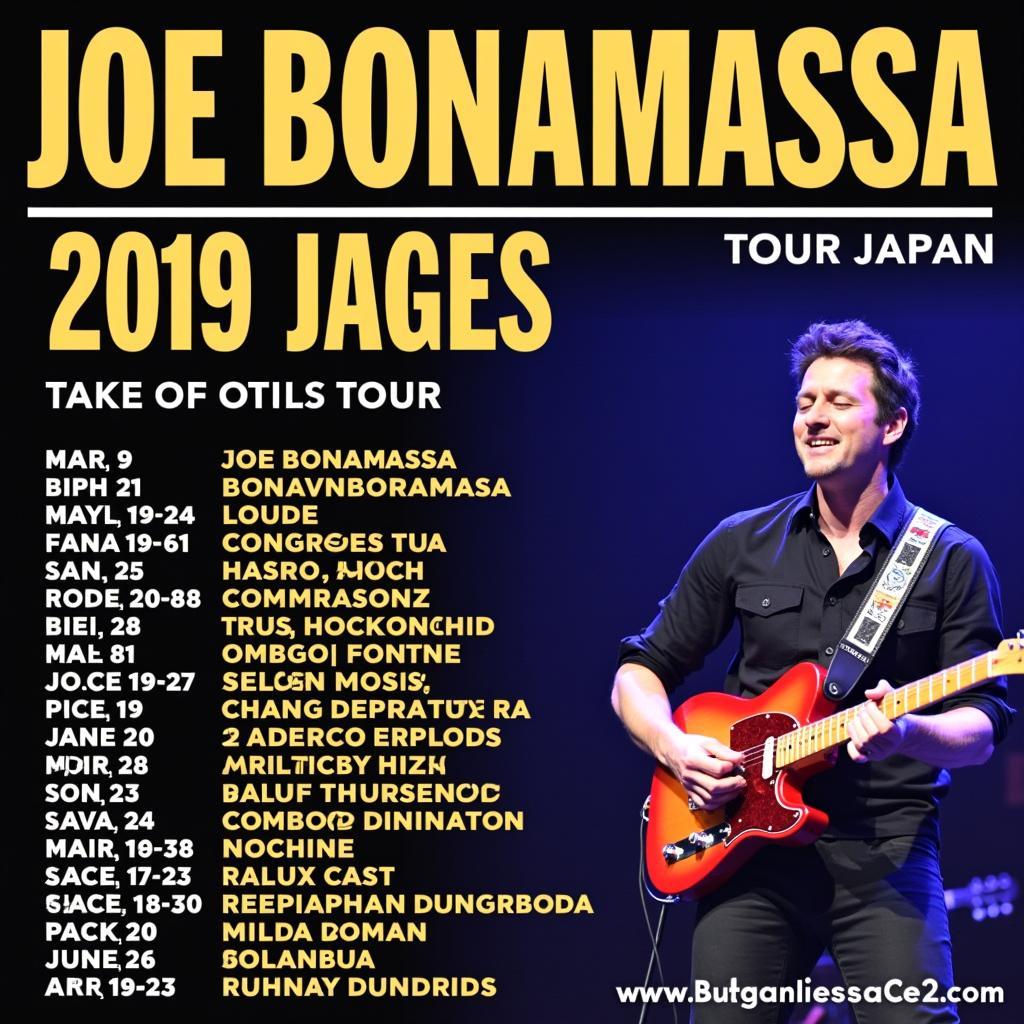 Joe Bonamassa 2019 Japan Tour Poster