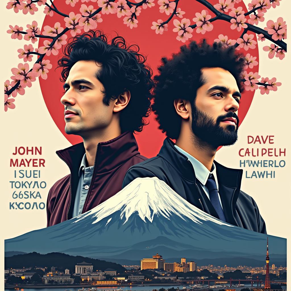 Potential Tour Poster for John Mayer and Dave Chappelle in Japan