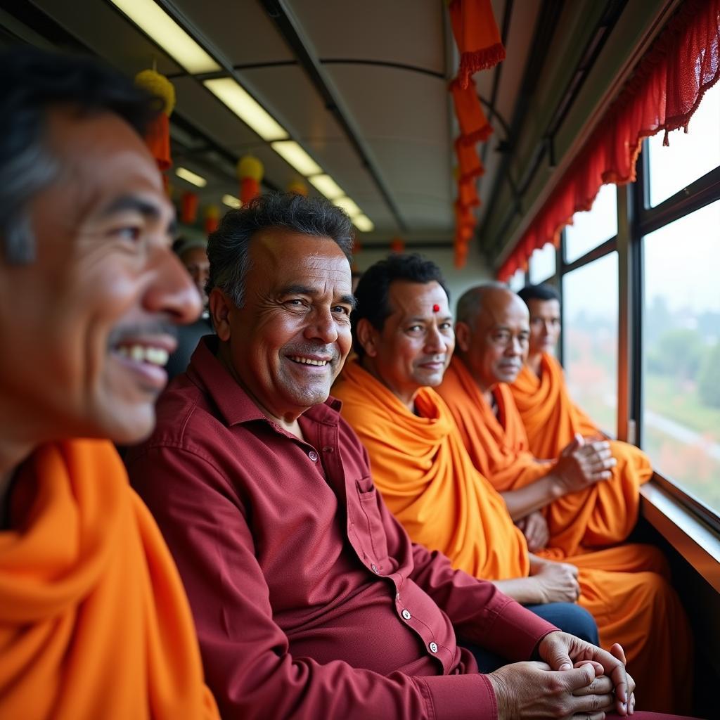 Group of Pilgrims on a Jyotirlinga Tour