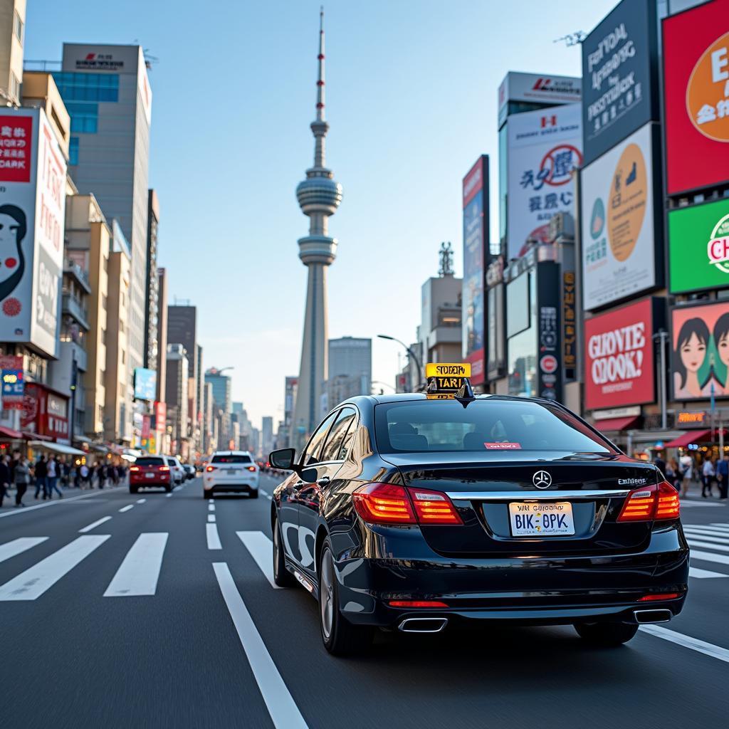 K4 Tour Taxi exploring Tokyo