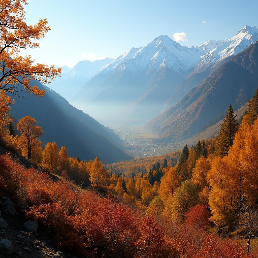 Kashmir Valley in Autumn