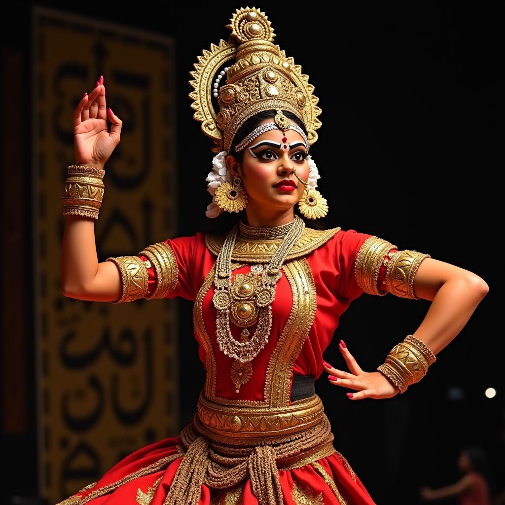 Traditional Kathakali Dance Performance in Kerala