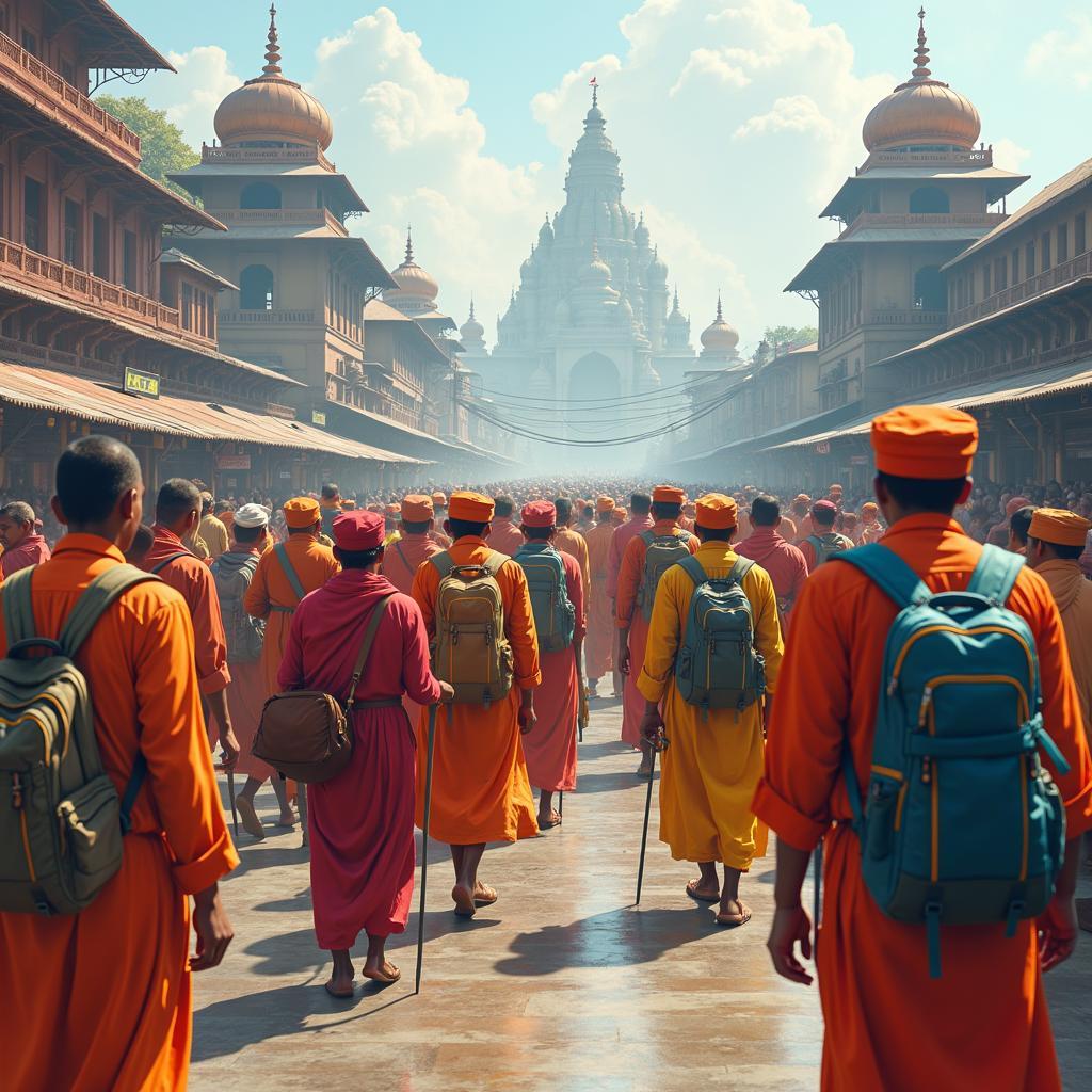 Pilgrims embarking on a journey from Kolkata to the Kedarnath shrine