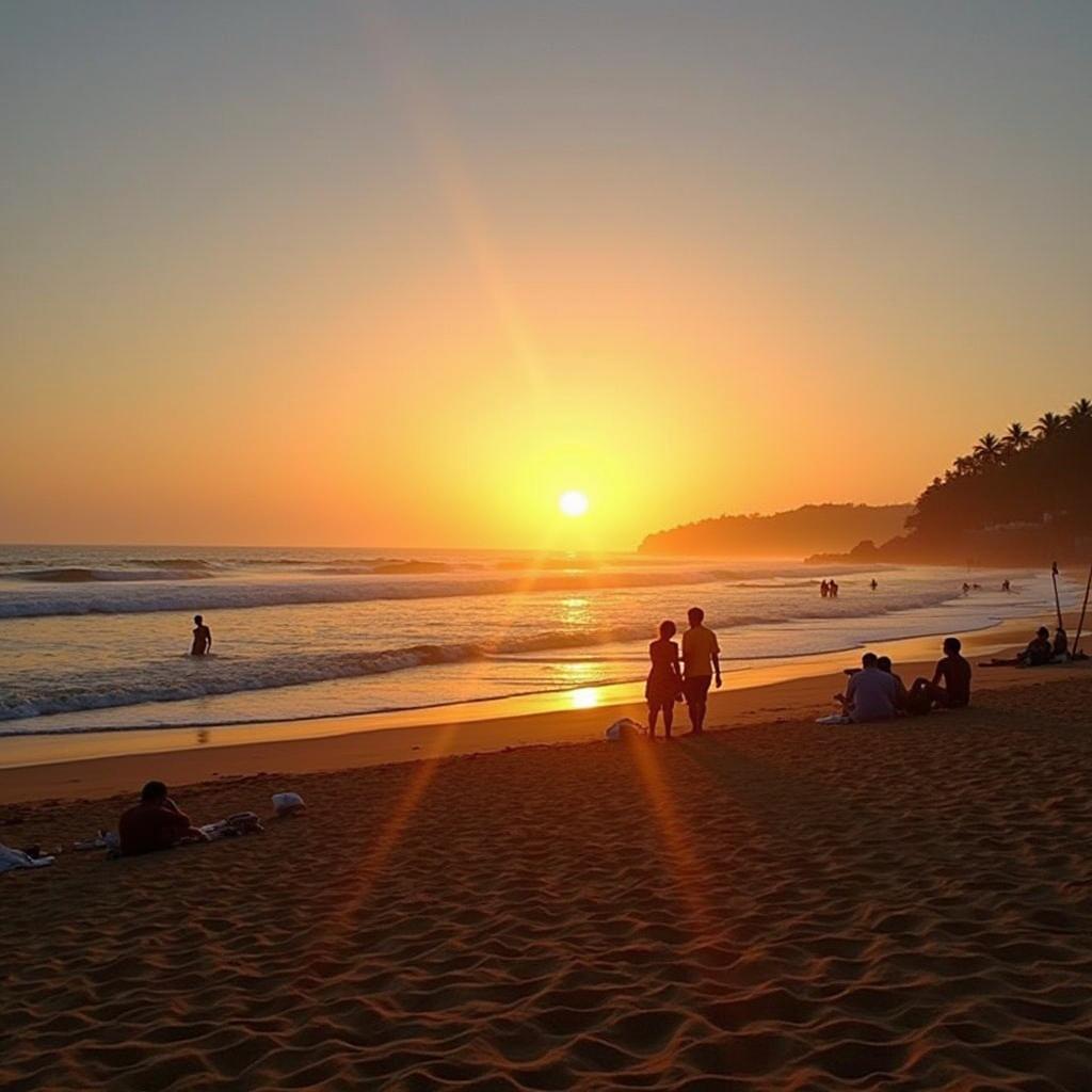 Kovalam Beach Sunset View