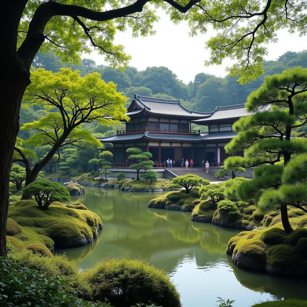 Tranquil Temple Garden in Kyoto