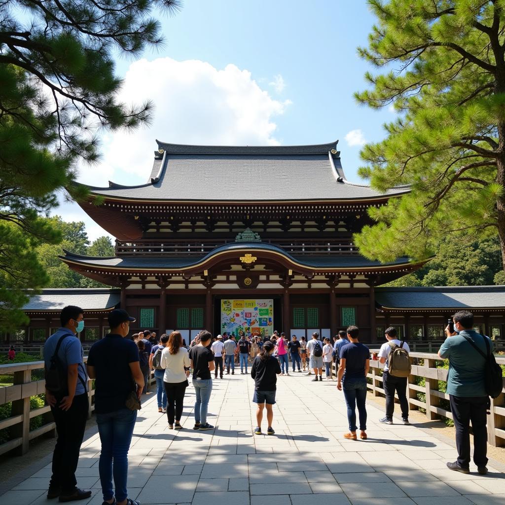 Visiting Kyoto temples during a Japan cricket trip