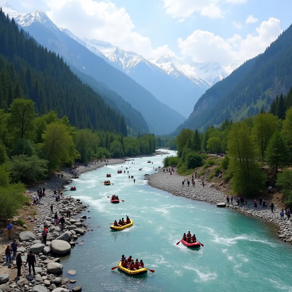 Scenic View of River Beas in Manali