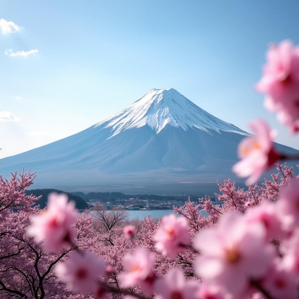 Mount Fuji with Cherry Blossoms