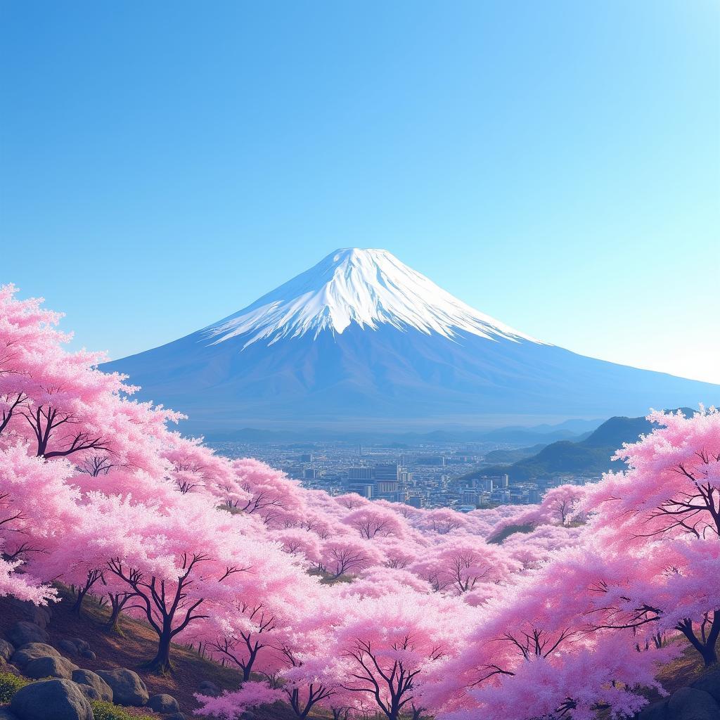 Mount Fuji during Cherry Blossom Season