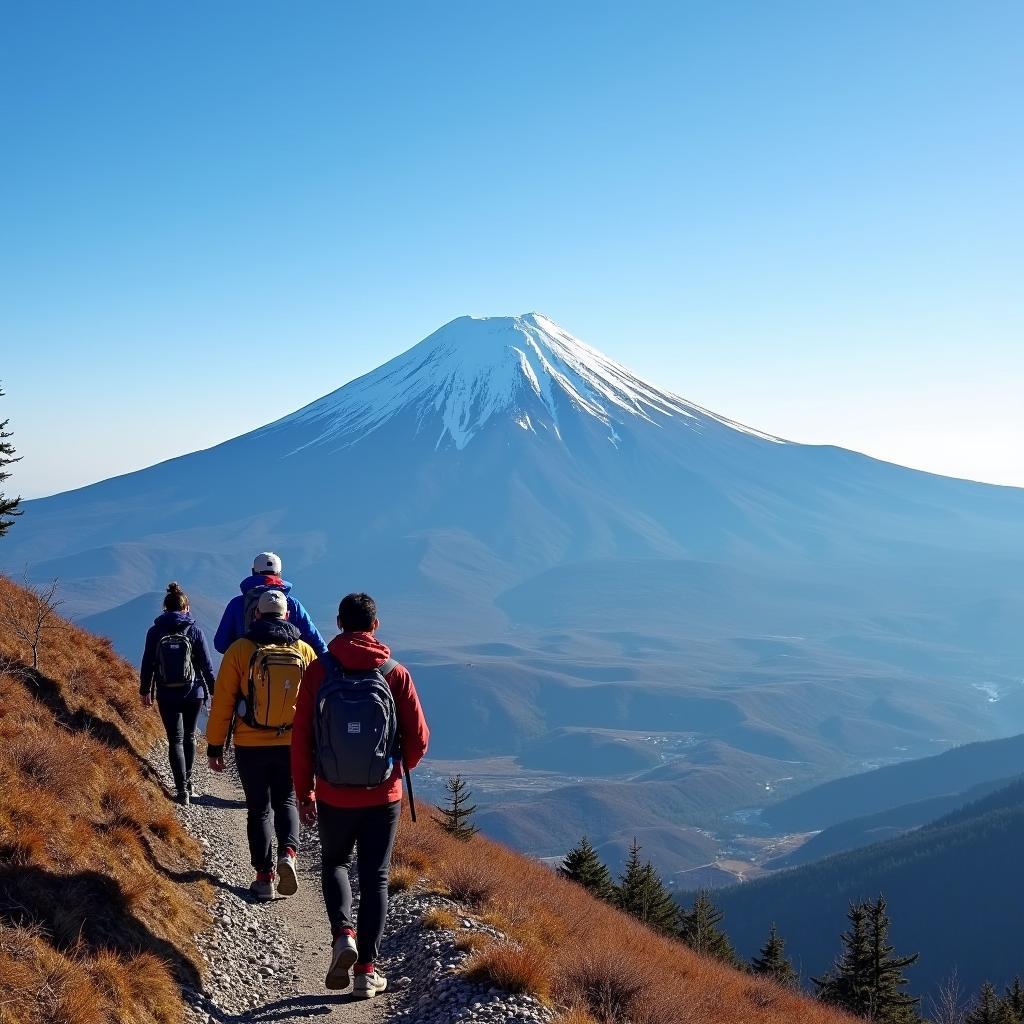 Hike Mount Fuji with Saksham Tour and Travels for breathtaking views.