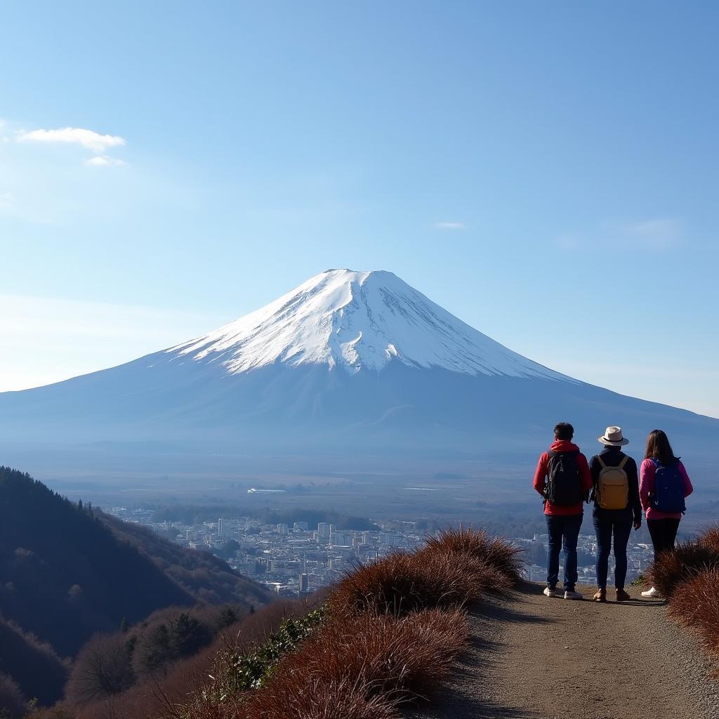 Majestic Mount Fuji viewed during an Om Sai tour