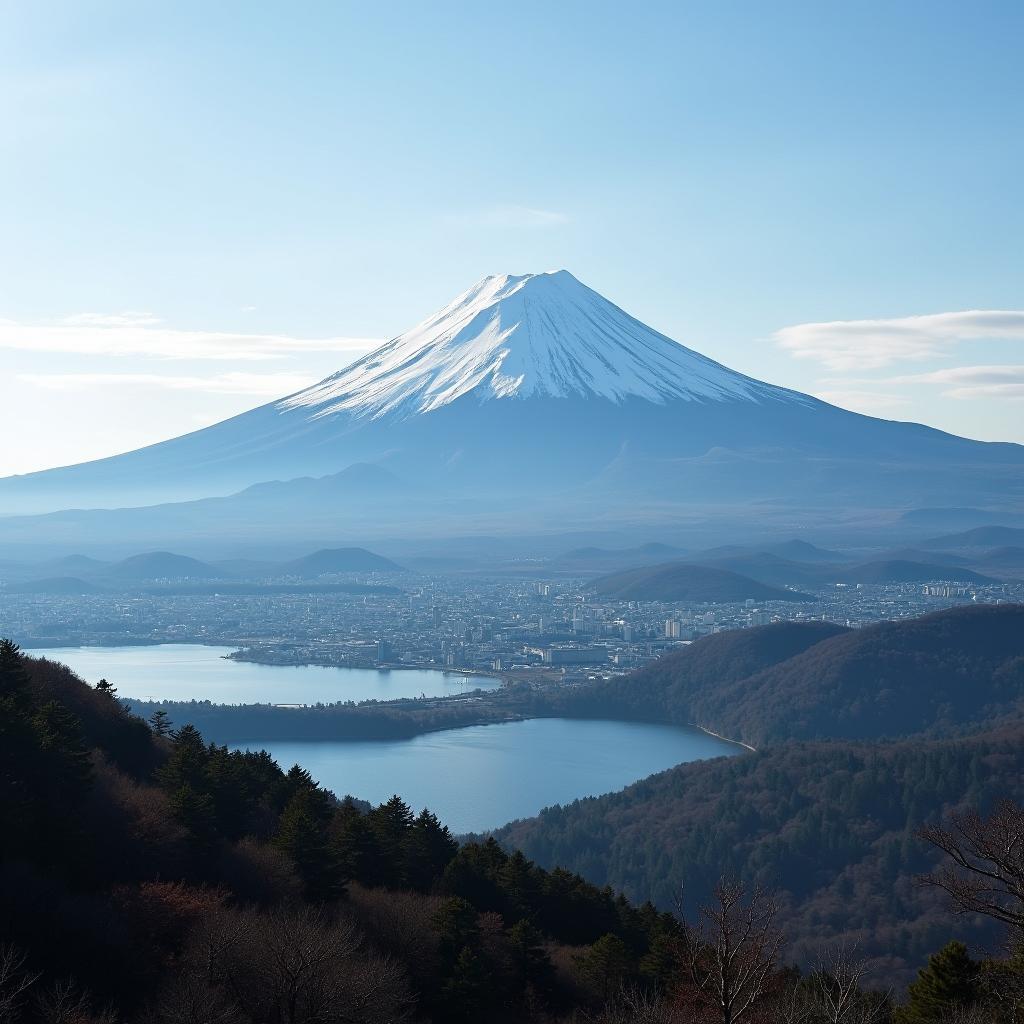 Scenic view of Mount Fuji in Japan