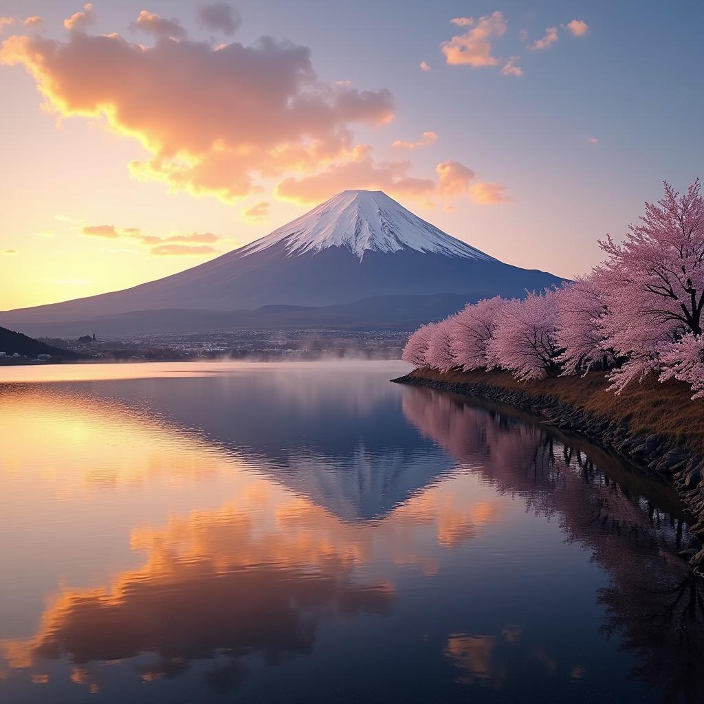 Majestic Mount Fuji Sunrise View