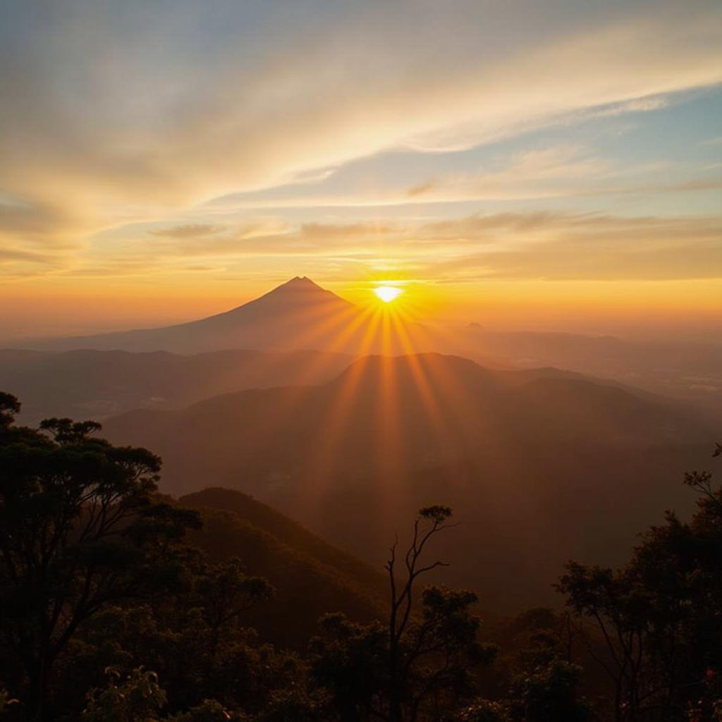 Mount Kinabalu Sunrise Panorama