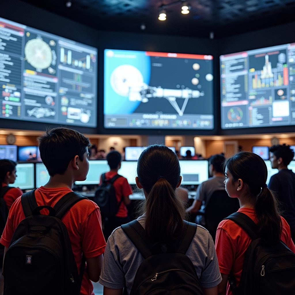 Indian Students Visiting NASA Mission Control