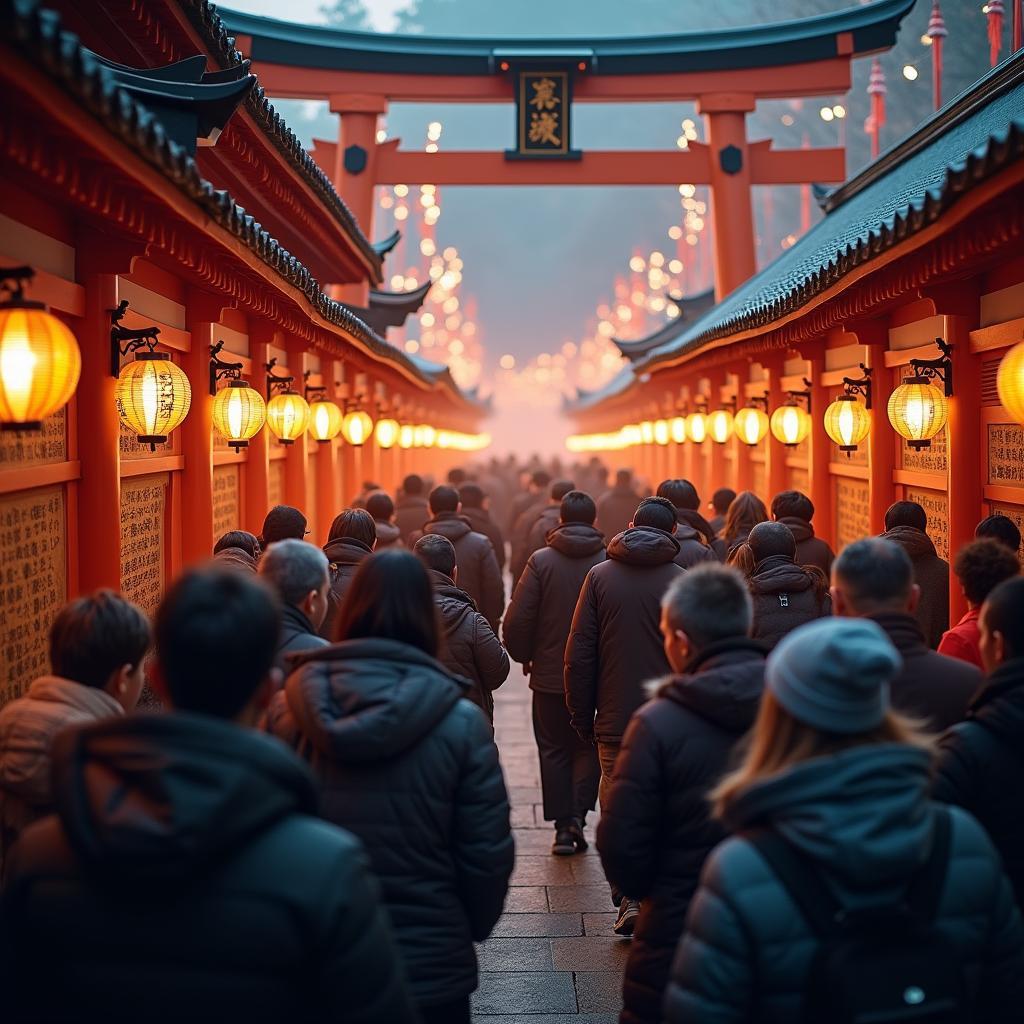 Visiting a Japanese Shrine during New Year 2019