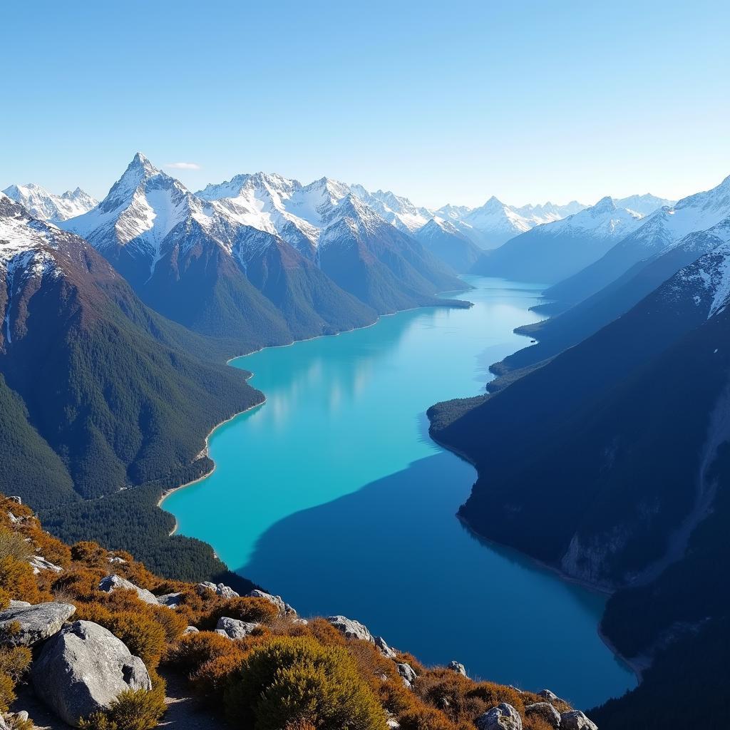 New Zealand South Island Scenic View