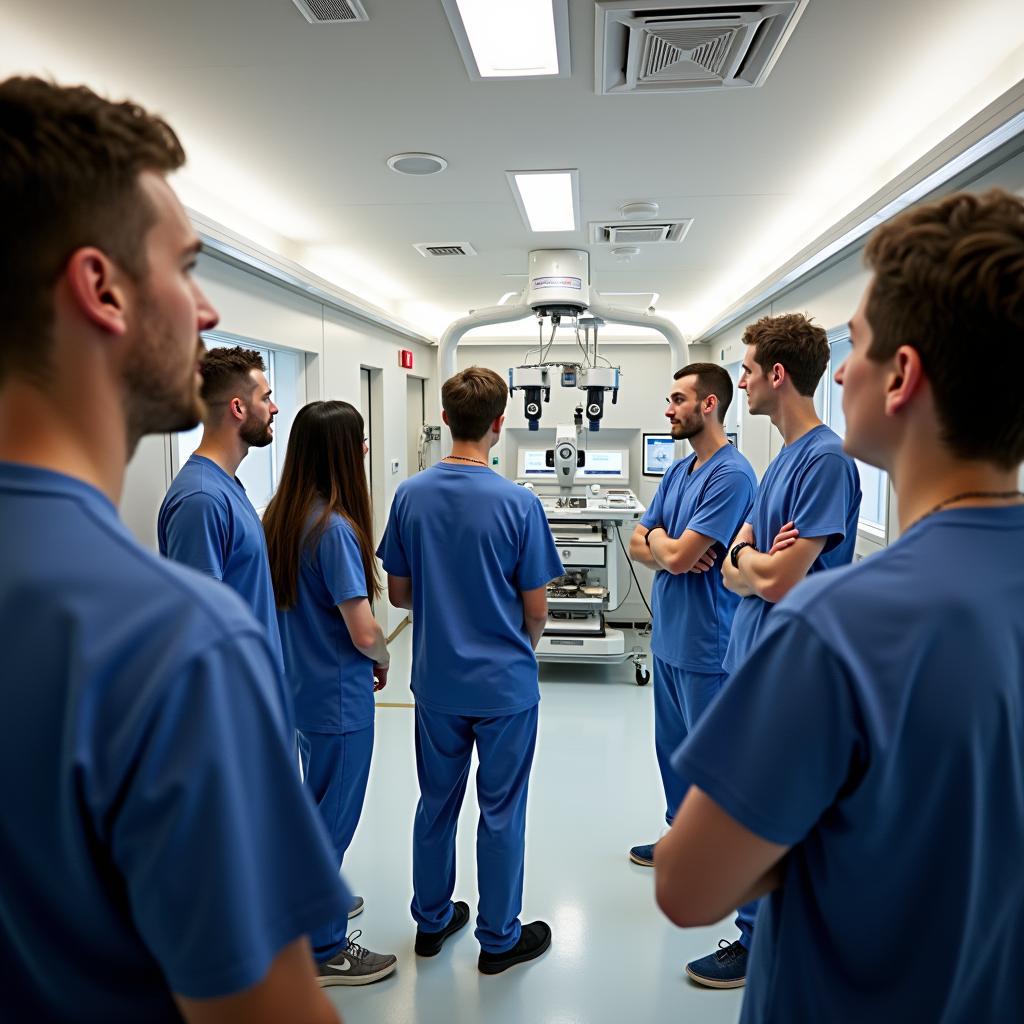 Visitors touring the Orbis Flying Eye Hospital