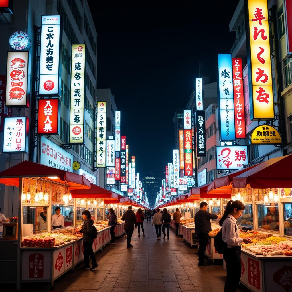 Osaka Dotonbori Night Street Food