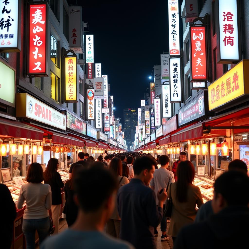 Dotonbori Street Food in Osaka During 8 Days Japan Tour