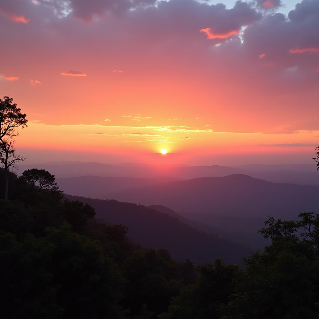 Mesmerizing Sunset View in Pachmarhi