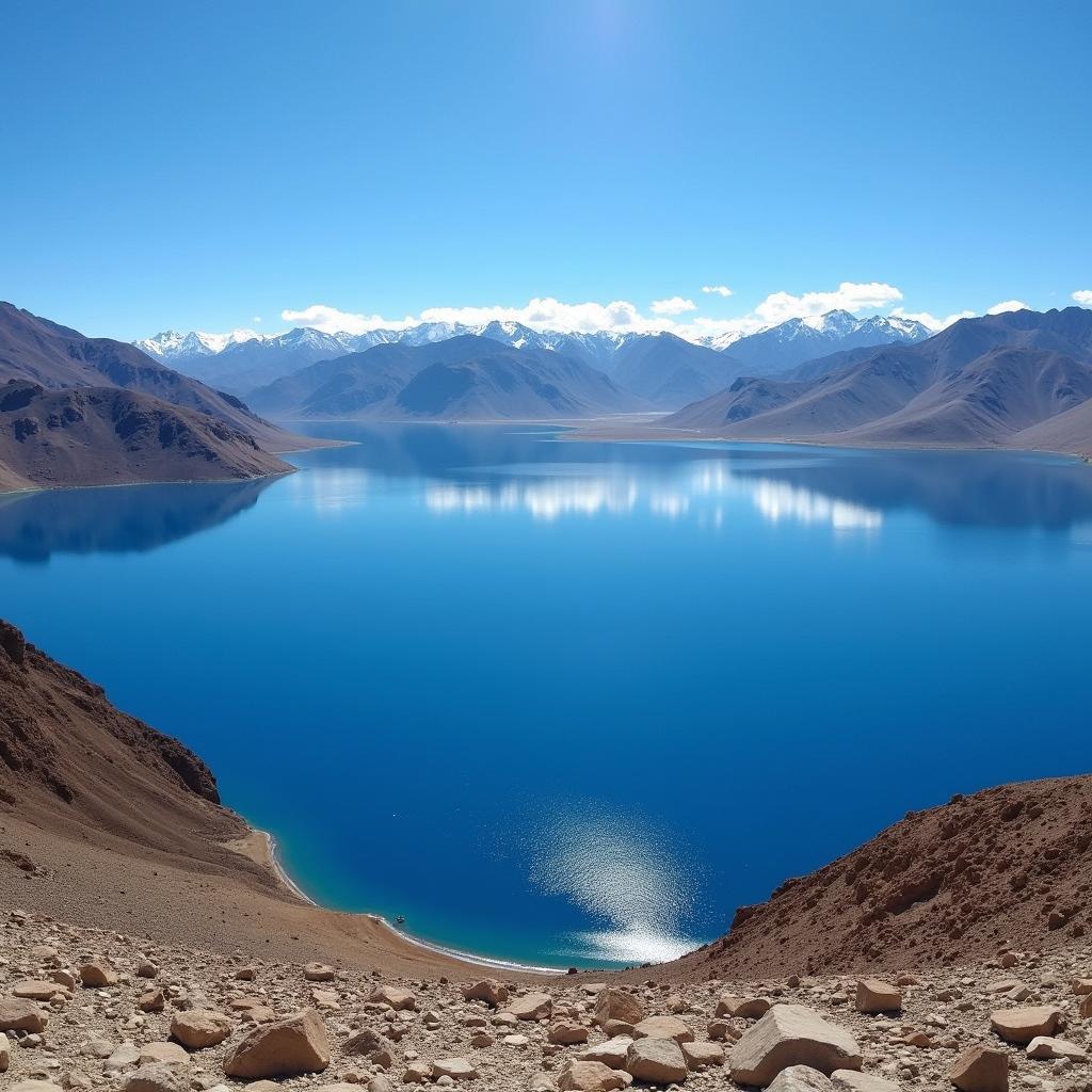 Pangong Tso Lake Landscape in Ladakh