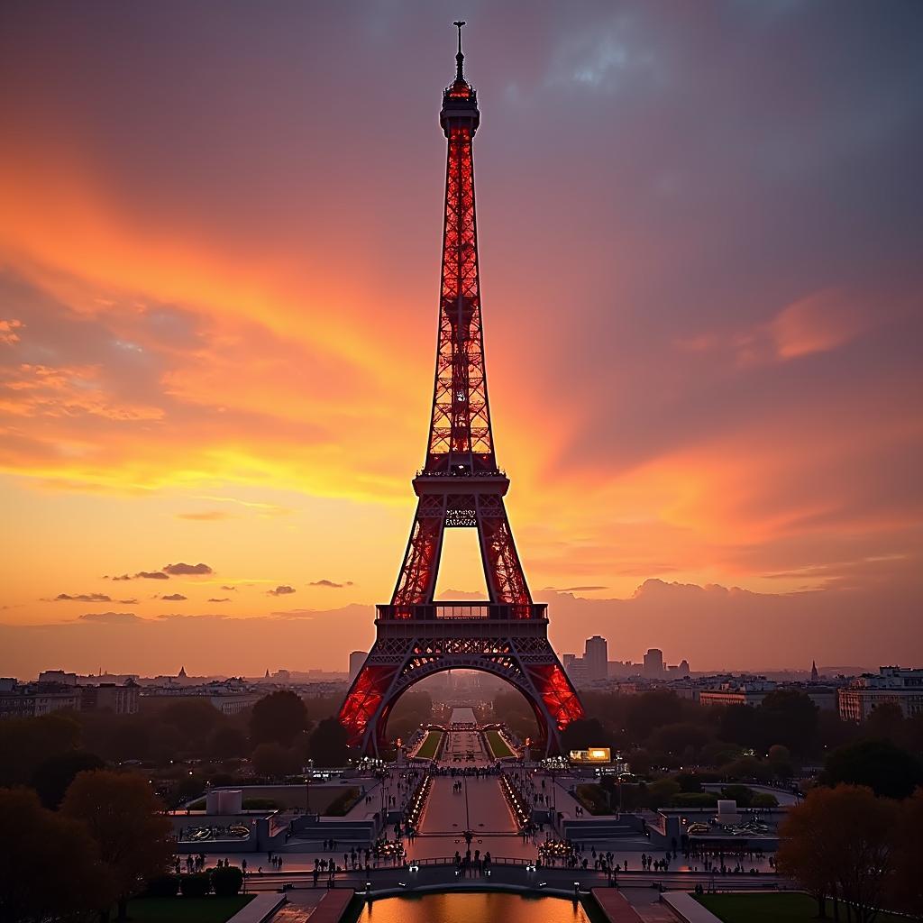 Paris and France Tours: Eiffel Tower at Sunset